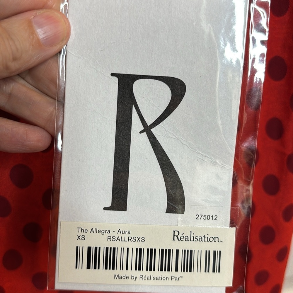 NWT REALISATION The Allegra Silk Polka Dot Maxi Dress in Aura (red) sz XS - Picture 5 of 12